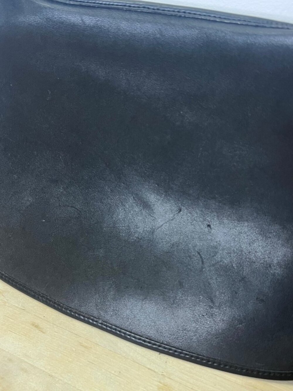 Coach Black Vintage Leather Crossbody Saddle Bag With Adjustable Strap And Tag - Picture 12 of 12